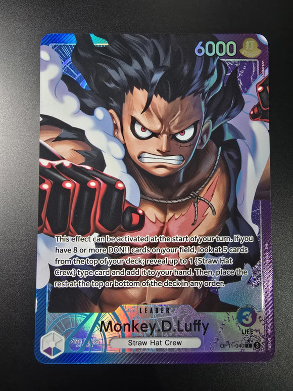 Monkey.D.Luffy - OP11-040 - Alt Art Leader - A Fist Of Devine Speed