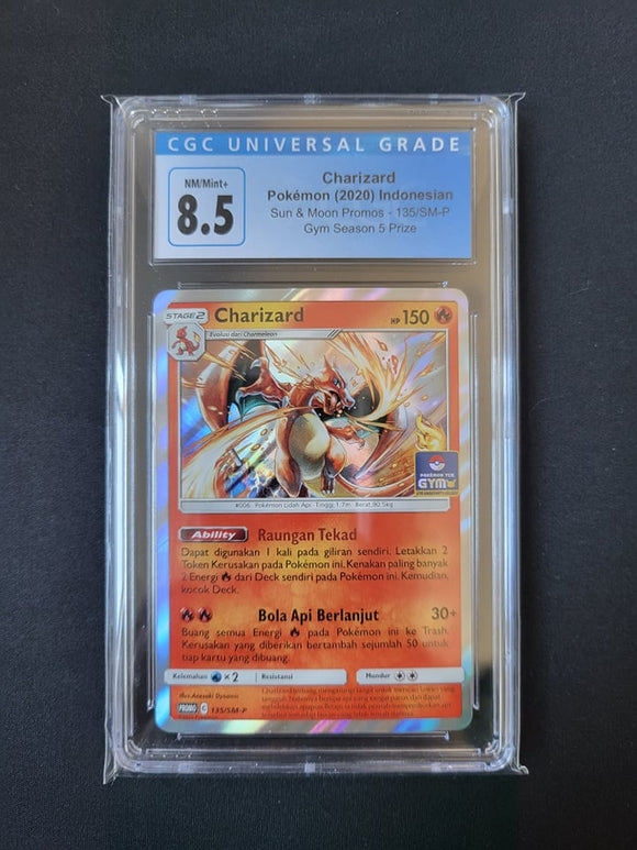 POKÉMON SUN & MOON PROMOS - CHARIZARD INDONESIAN GYM - CGC 8.5 - MINT